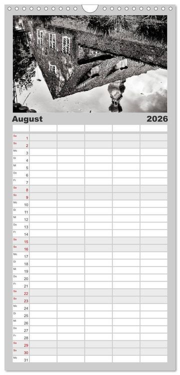 Produktbild: Familienplaner 2026 - Ein Blick auf Husum mit 5 Spalten (Wandkalender, 21 x 45 cm) CALVENDO