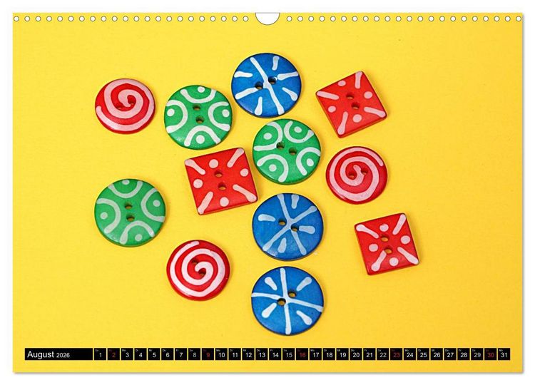 Produktbild: Knopfkalender (Wandkalender 2026 DIN A3 quer), CALVENDO Monatskalender
