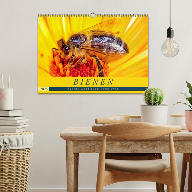 Produktbild: BIENEN - Kleine N&uuml;tzlinge ganz gro&szlig; (Wandkalender 2026 DIN A3 quer), CALVENDO Monatskalender