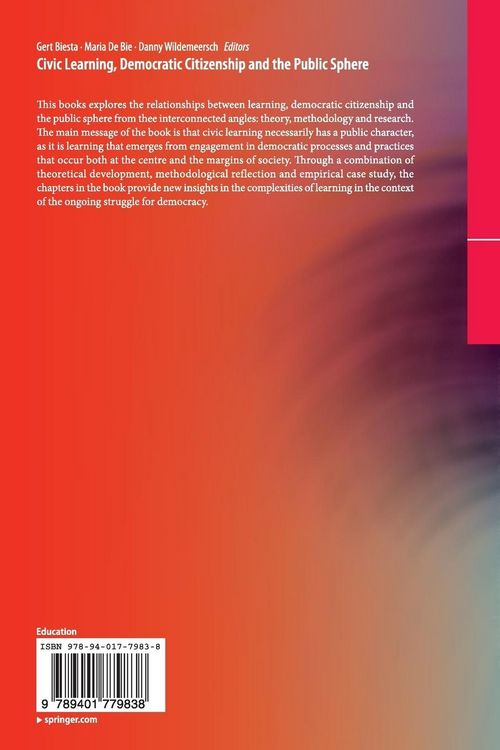 Produktbild: Civic Learning, Democratic Citizenship and the Public Sphere