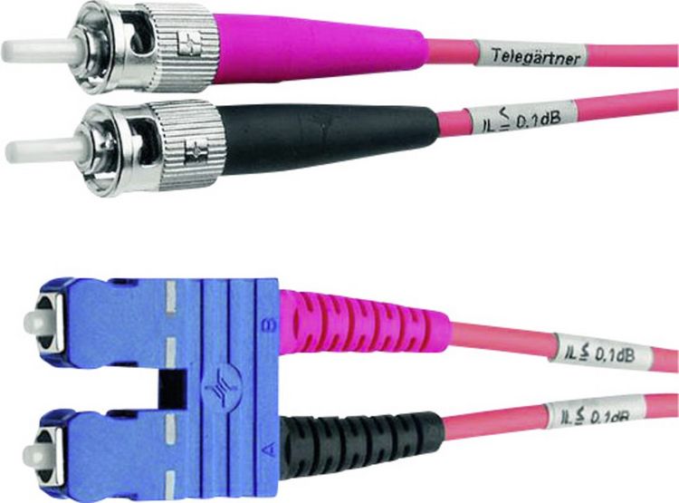 Produktbild: Teleg&auml;rtner Glasfaser LWL Anschlusskabel [1x ST-Stecker - 1x SC-Stecker] 9/125 &micro; Singlemode OS2 10 m