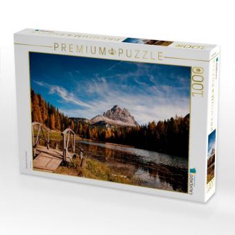 Produktbild: CALVENDO Puzzle Toblacher See im Herbst | 1000 Teile Lege-Gr&ouml;&szlig;e 64x48cm Foto-Puzzle f&uuml;r gl&uuml;ckliche Stunden