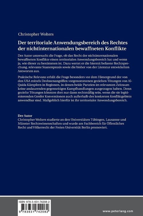 Produktbild: Der territoriale Anwendungsbereich des Rechtes der nichtinternationalen bewaffneten Konflikte