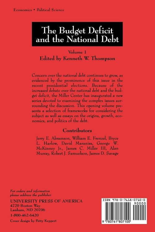 Produktbild: Budget Deficit and the National Debt