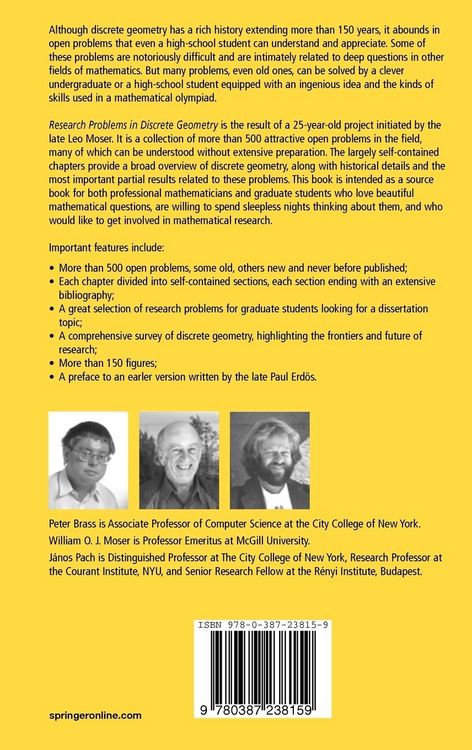 Produktbild: Research Problems in Discrete Geometry