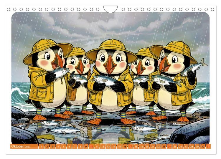 Produktbild: Papageientaucher - Comic (Wandkalender 2027 DIN A4 quer), CALVENDO Monatskalender