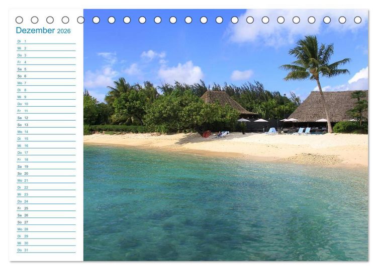 Produktbild: Franz&ouml;sisch-Polynesien - Trauminseln im S&uuml;dpazifik (Tischkalender 2026 DIN A5 quer), CALVENDO Monatskalender