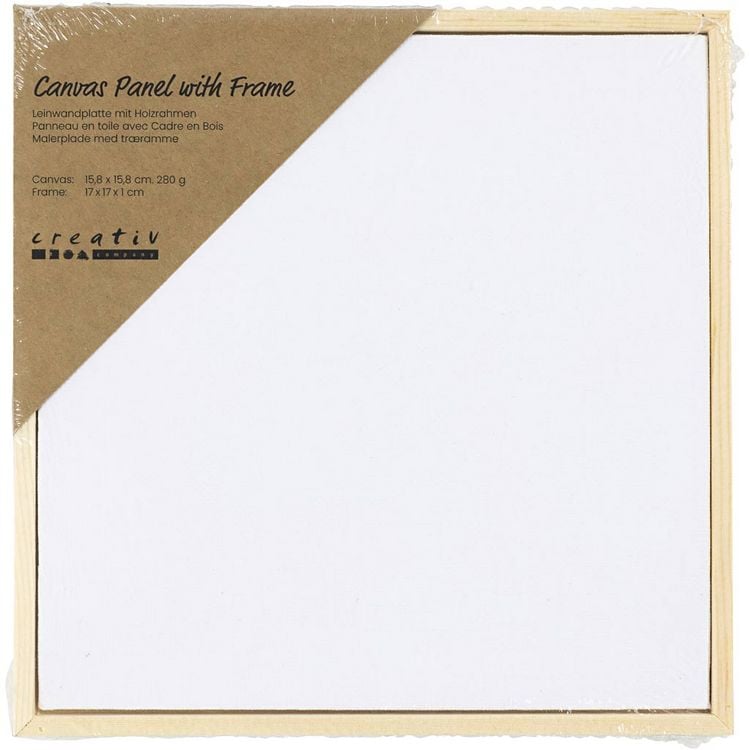 Produktbild: Creativ Company Malpappe mit Rahmen, Gr&ouml;&szlig;e 15,8x15,8 cm, 280 g, Wei&szlig;, 1 Stk
