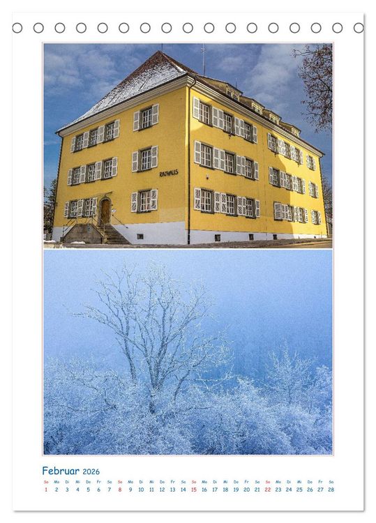Produktbild: Hilzingen im Hegau und Teilorte (Tischkalender 2026 DIN A5 hoch), CALVENDO Monatskalender