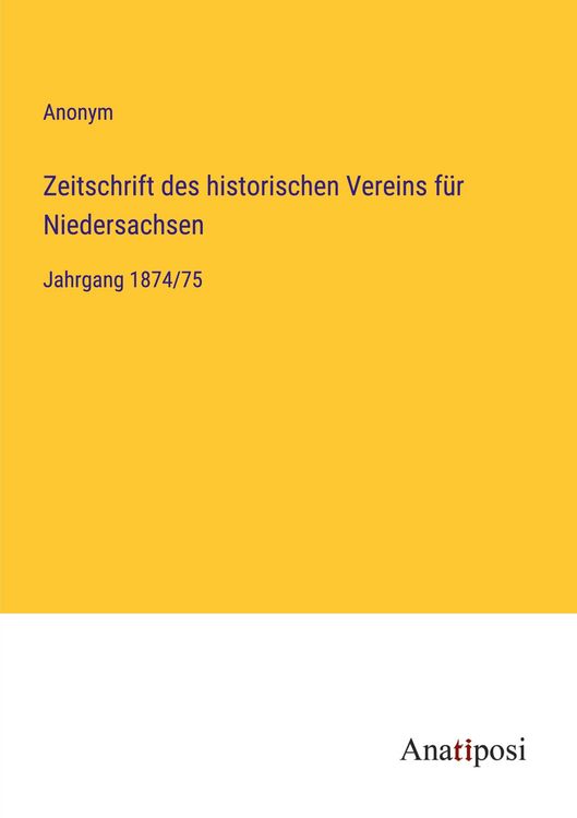 Produktbild: Zeitschrift des historischen Vereins f&uuml;r Niedersachsen