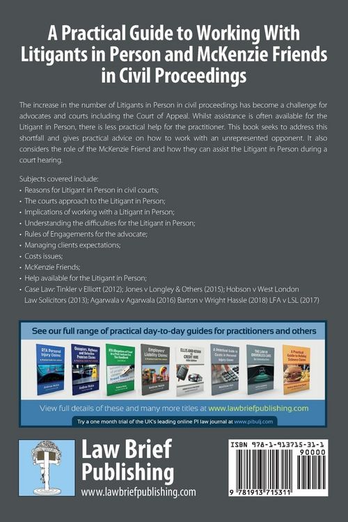Produktbild: A Practical Guide to Working With Litigants in Person and McKenzie Friends in Civil Proceedings