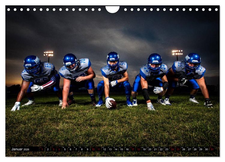 Produktbild: American Football - Athleten (Wandkalender 2026 DIN A4 quer), CALVENDO Monatskalender