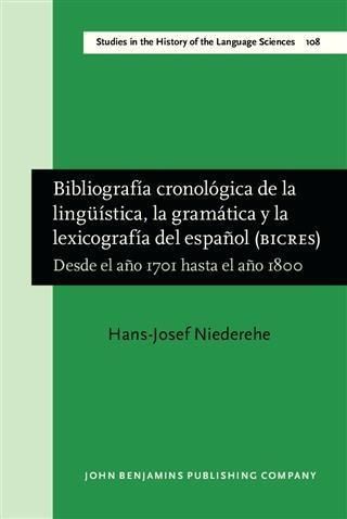 Produktbild: Bibliografia cronologica de la linguistica, la gramatica y la lexicografia del espanol (BICRES III)