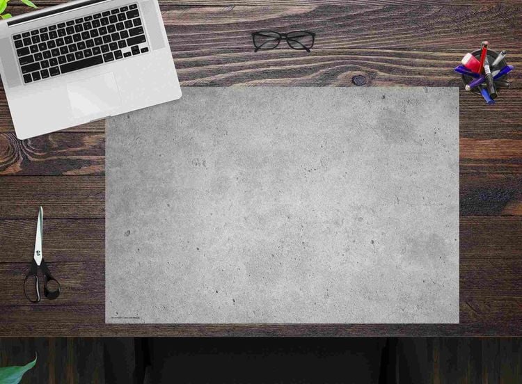 Produktbild: Cover-your-desk Schreibtischunterlage f&uuml;r Kinder und Erwachsene Betonoptik hell, aus hochwertigem Vinyl , 60 x 40 cm