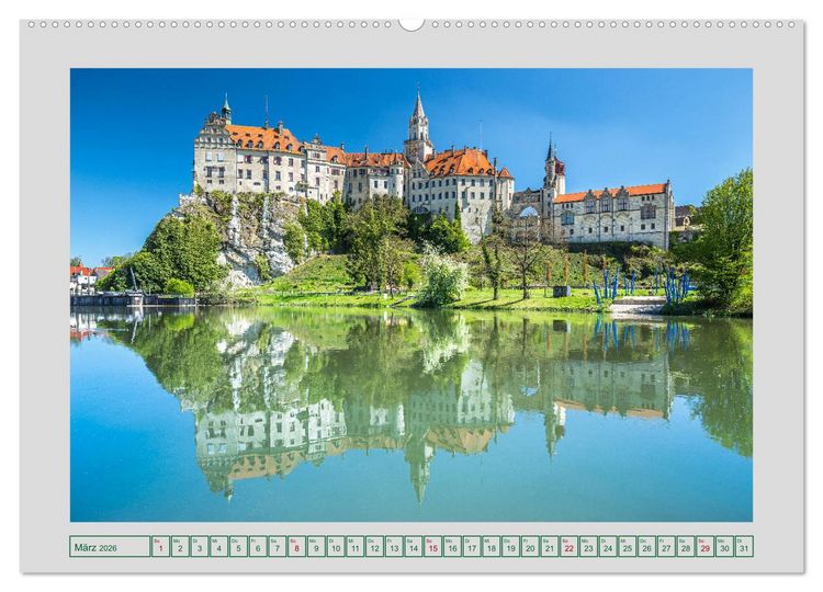 Produktbild: Schl&ouml;sser in Baden-W&uuml;rttemberg (hochwertiger Premium Wandkalender 2026 DIN A2 quer), Kunstdruck in Hochglanz