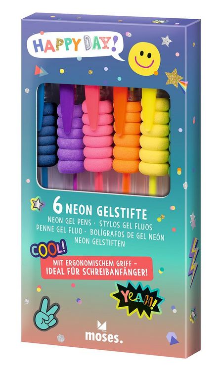 Produktbild: Happy Day Neon Gelstifte 6er Set