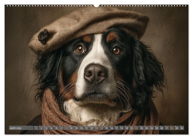 Produktbild: Tierisch gut angezogen (hochwertiger Premium Wandkalender 2026 DIN A2 quer), Kunstdruck in Hochglanz