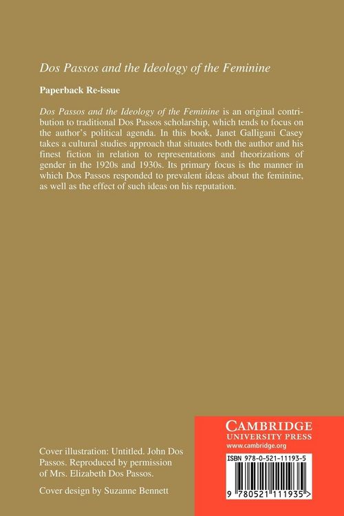 Produktbild: DOS Passos and the Ideology of the Feminine