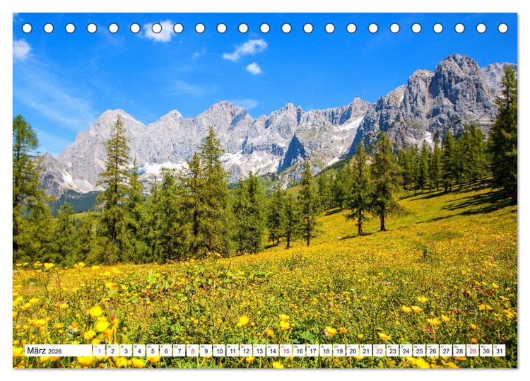 Produktbild: Ramsau am Dachstein (Tischkalender 2026 DIN A5 quer), CALVENDO Monatskalender