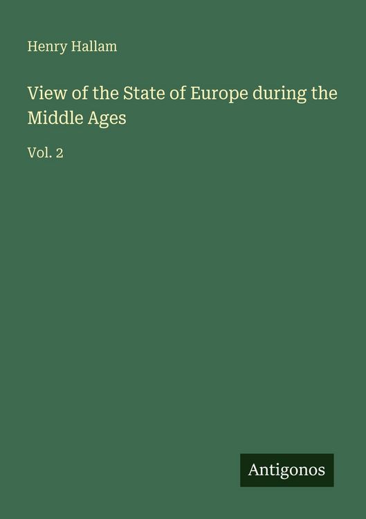 Produktbild: View of the State of Europe during the Middle Ages