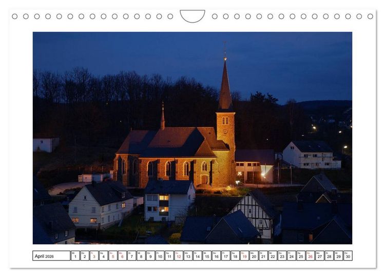 Produktbild: Blaue Stunde im Siegerland (Wandkalender 2026 DIN A4 quer), CALVENDO Monatskalender