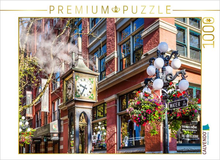Produktbild: CALVENDO Puzzle Historische Gastown Steam Clock in Vancouver | 1000 Teile Lege-Gr&ouml;&szlig;e 64x48cm Foto-Puzzle f&uuml;r gl&uuml;ckliche Stunden