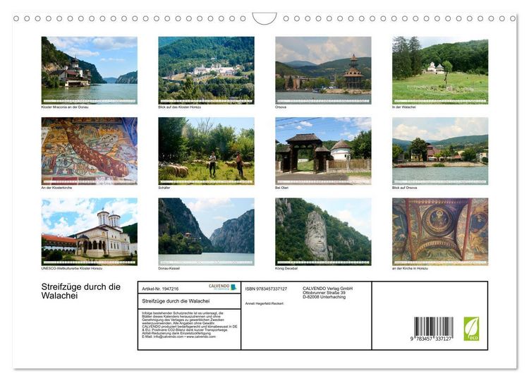 Produktbild: Streifz&uuml;ge durch die Walachei (Wandkalender 2026 DIN A3 quer), CALVENDO Monatskalender