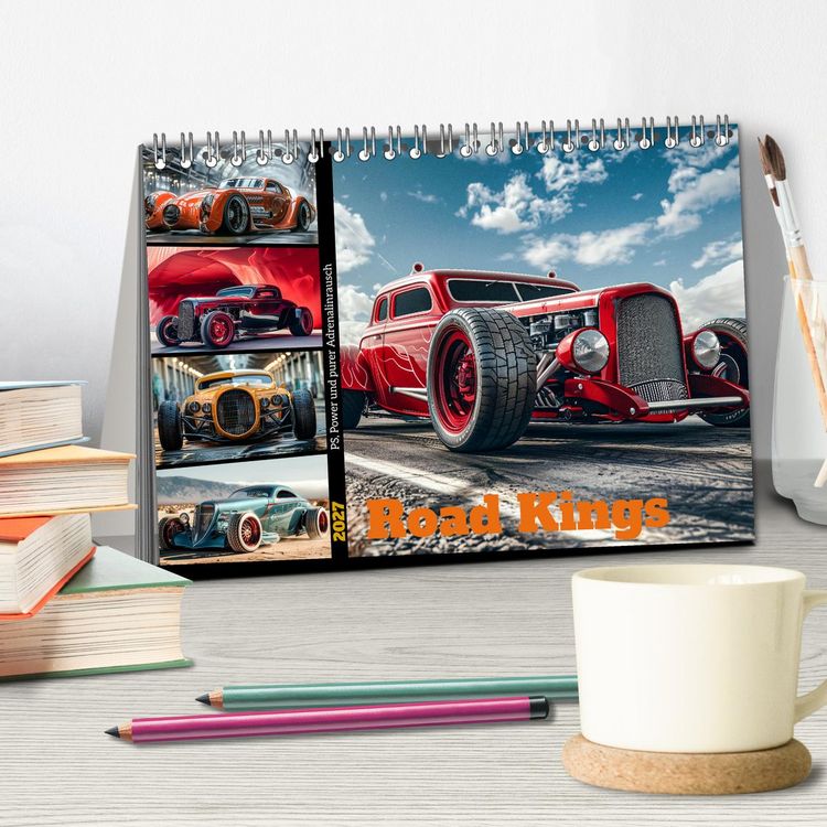 Produktbild: Road Kings (Tischkalender 2027 DIN A5 quer), CALVENDO Monatskalender