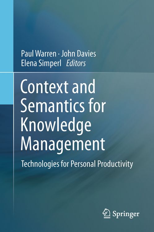 Produktbild: Context and Semantics for Knowledge Management