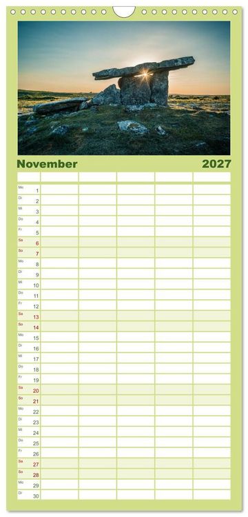 Produktbild: Familienplaner 2027 - Mystisches Irland mit 5 Spalten (Wandkalender, 21 x 45 cm) CALVENDO
