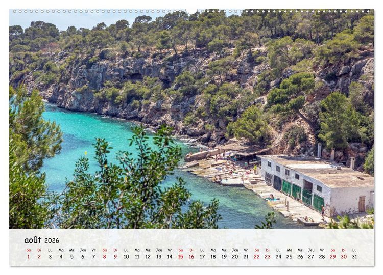 Produktbild: Majorque - Une &icirc;le &agrave; couper le souffle en M&eacute;diterran&eacute;e (Calendrier mural 2026 DIN A2 vertical) calendrier de bureau