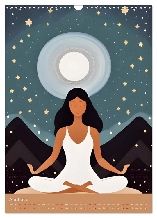 Produktbild: Meditation Unites (Wall Calendar 2026 DIN A3 portrait), CALVENDO 12 Month Wall Calendar