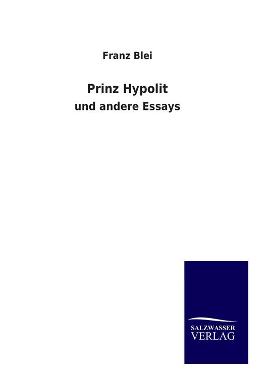 Produktbild: Prinz Hypolit