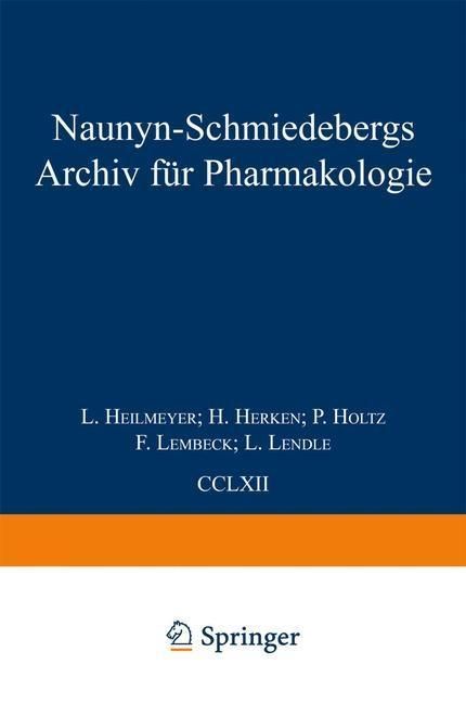 Produktbild: Naunyn Schmiedebergs Archiv f&uuml;r Pharmakologie
