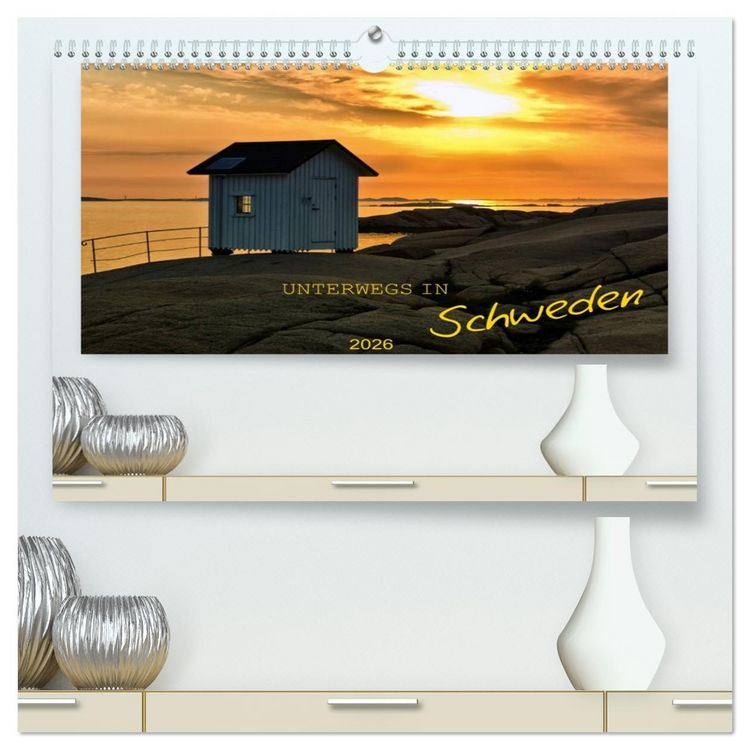 Produktbild: Unterwegs in Schweden (hochwertiger Premium Wandkalender 2026 DIN A2 quer), Kunstdruck in Hochglanz