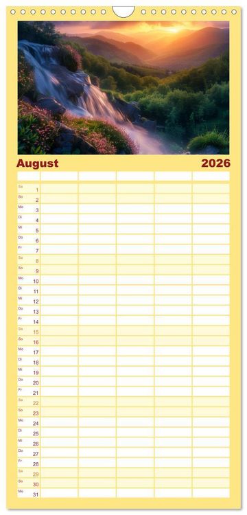 Produktbild: Familienplaner 2026 - Wo Wasser und Magie sich vereinen mit 5 Spalten (Wandkalender, 21 x 45 cm) CALVENDO