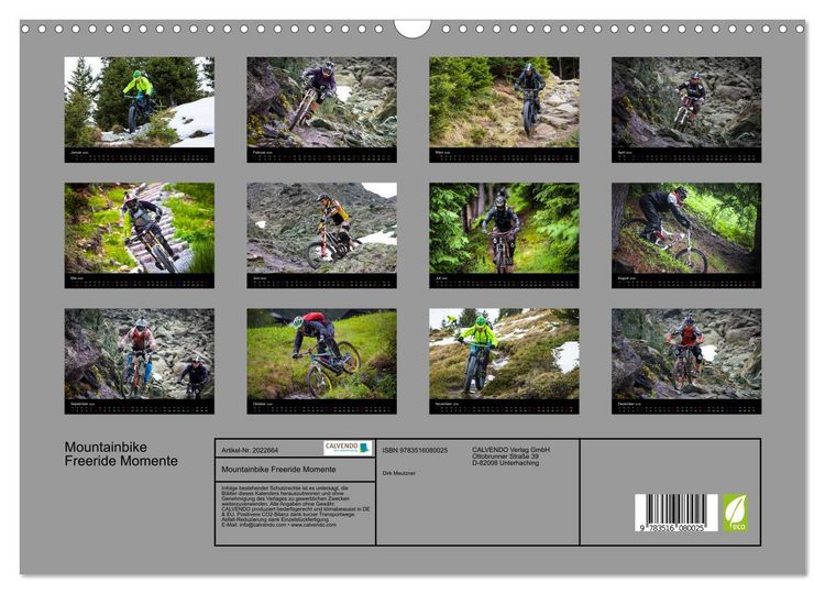 Produktbild: Mountainbike Freeride Momente (Wandkalender 2026 DIN A3 quer), CALVENDO Monatskalender