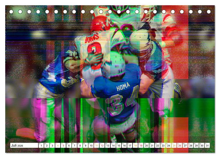 Produktbild: American Football - Power (Tischkalender 2026 DIN A5 quer), CALVENDO Monatskalender