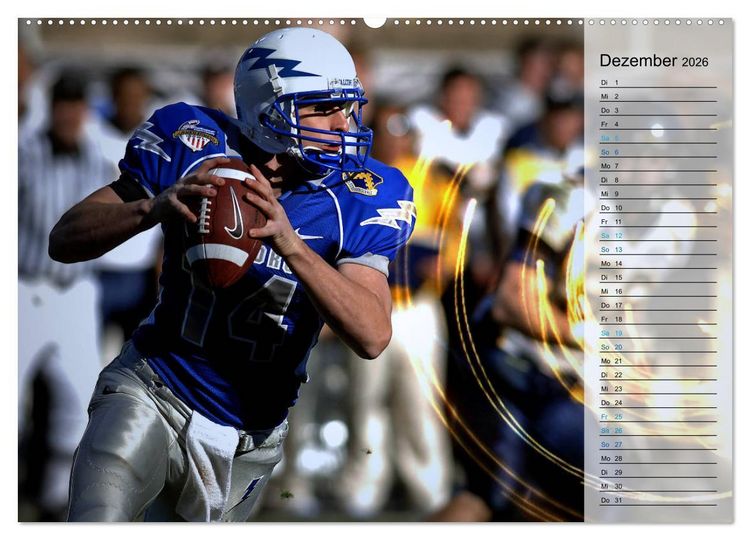 Produktbild: HEROES - American Football (hochwertiger Premium Wandkalender 2026 DIN A2 quer), Kunstdruck in Hochglanz