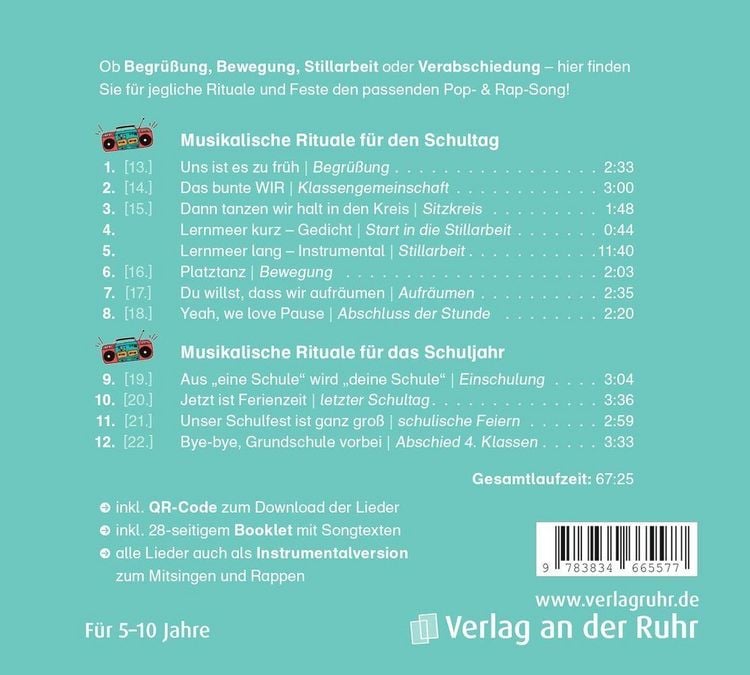 Produktbild: Moderne Pop- und Rap-Lieder f&uuml;r die Grundschule