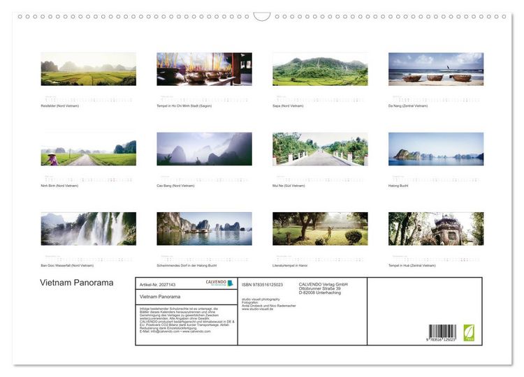 Produktbild: Vietnam Panorama (Wandkalender 2026 DIN A2 quer), CALVENDO Monatskalender