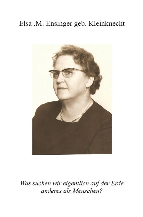 Produktbild: Elsa M. Ensinger geb. Kleinknecht