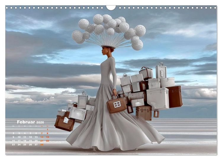 Produktbild: Zwischen Himmel und Gep&auml;ck (Wandkalender 2026 DIN A3 quer), CALVENDO Monatskalender