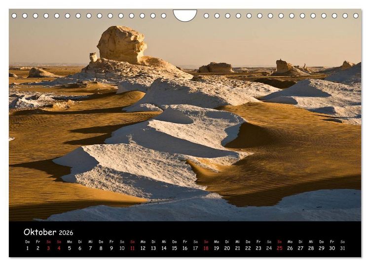 Produktbild: Weisse W&uuml;ste &Auml;gypten (Wandkalender 2026 DIN A4 quer), CALVENDO Monatskalender
