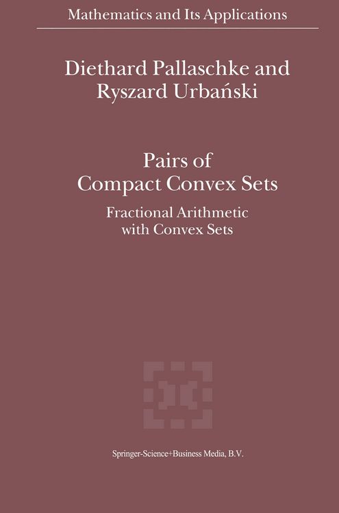Produktbild: Pairs of Compact Convex Sets