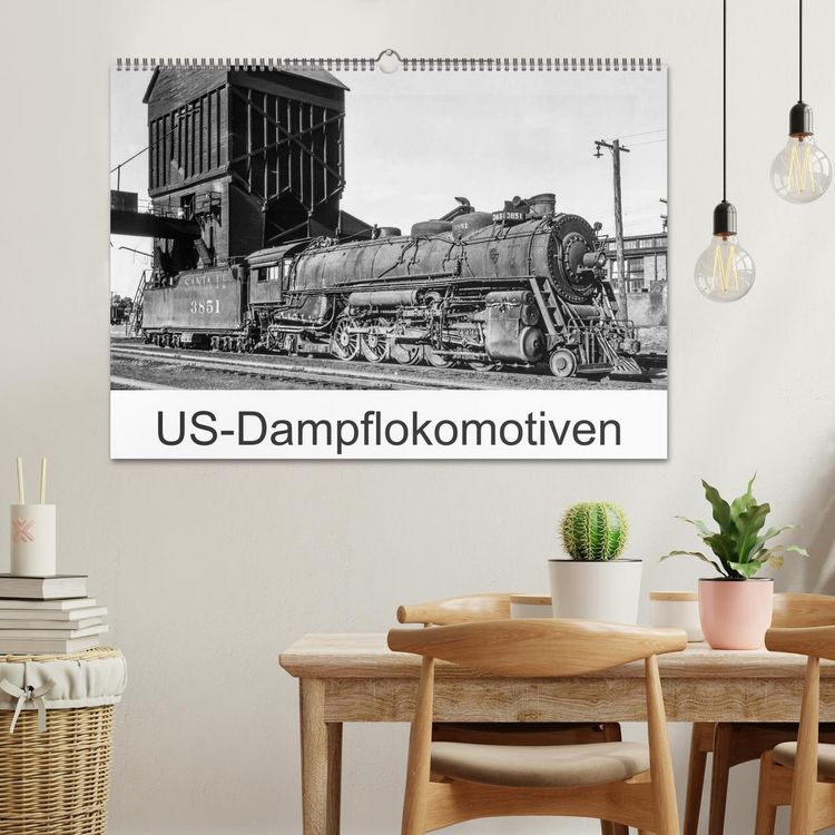 Produktbild: US-Dampflokomotiven (Wandkalender 2026 DIN A2 quer), CALVENDO Monatskalender
