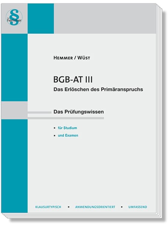 Produktbild: BGB AT III - Das Erlöschen des Primäranspruchs