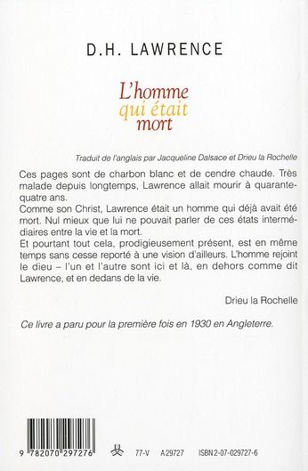 Produktbild: L'homme qui &eacute;tait mort