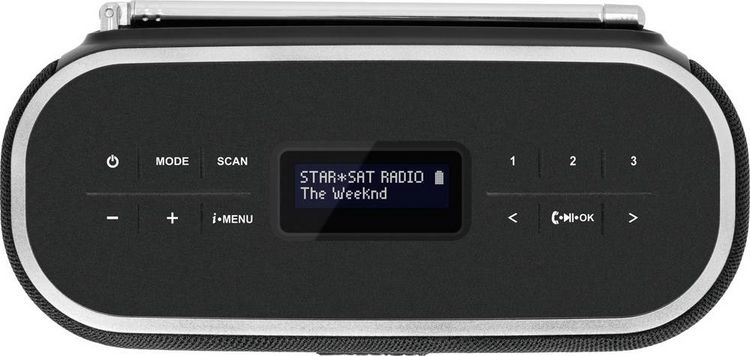 Produktbild: TechniSat DIGITRADIO BT 1 Tischradio DAB+, UKW AUX, Bluetooth&reg; Freisprechfunktion, Inkl. Mikrofon, Weckfunktion, wiederaufladbar Schwarz
