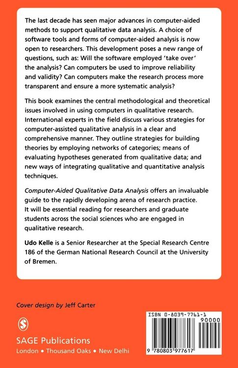 Produktbild: Computer-Aided Qualitative Data Analysis
